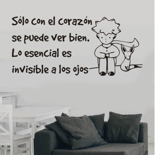 Vinilos frases el principito lo esencial es invisible a los ojos