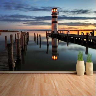 Fotomural Faro Atardecer