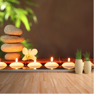 Fotomural Zen con velas Fotomural Zen con velas