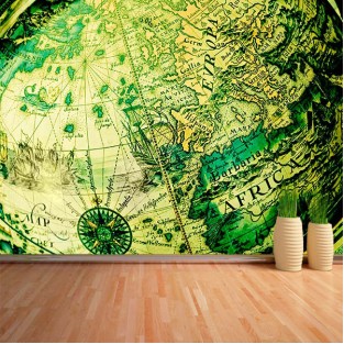 Fotomural Globo terraqueo verde Fotomural Globo terraqueo verde