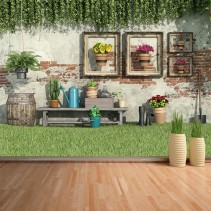 Fotomural Patio con flores