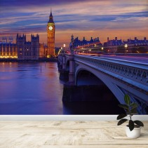 Fotomural Big Ben en Londres y río Támesis