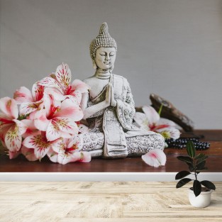 Fotomural Buda con flores