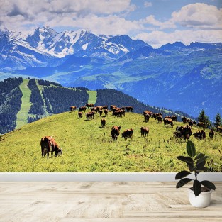 Fotomural Vacas en los Alpes