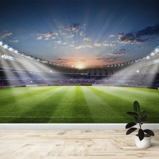Fotomural Campo Fútbol Atardecer Fotomural Campo Fútbol Atardecer