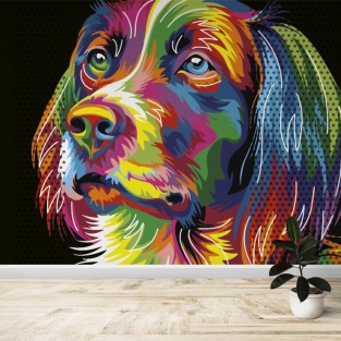 Fotomural Perro Colores