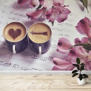 Fotomural Café con amor Fotomural Café con amor