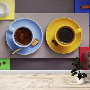 Fotomural Tazas de café y chocolate