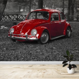 Fotomural Volkswagen Escarabajo Rojo