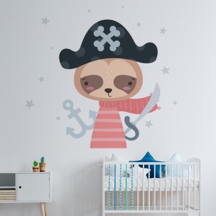 Vinilo decorativo infantil bebé pirata Vinilo decorativo infantil bebé pirata
