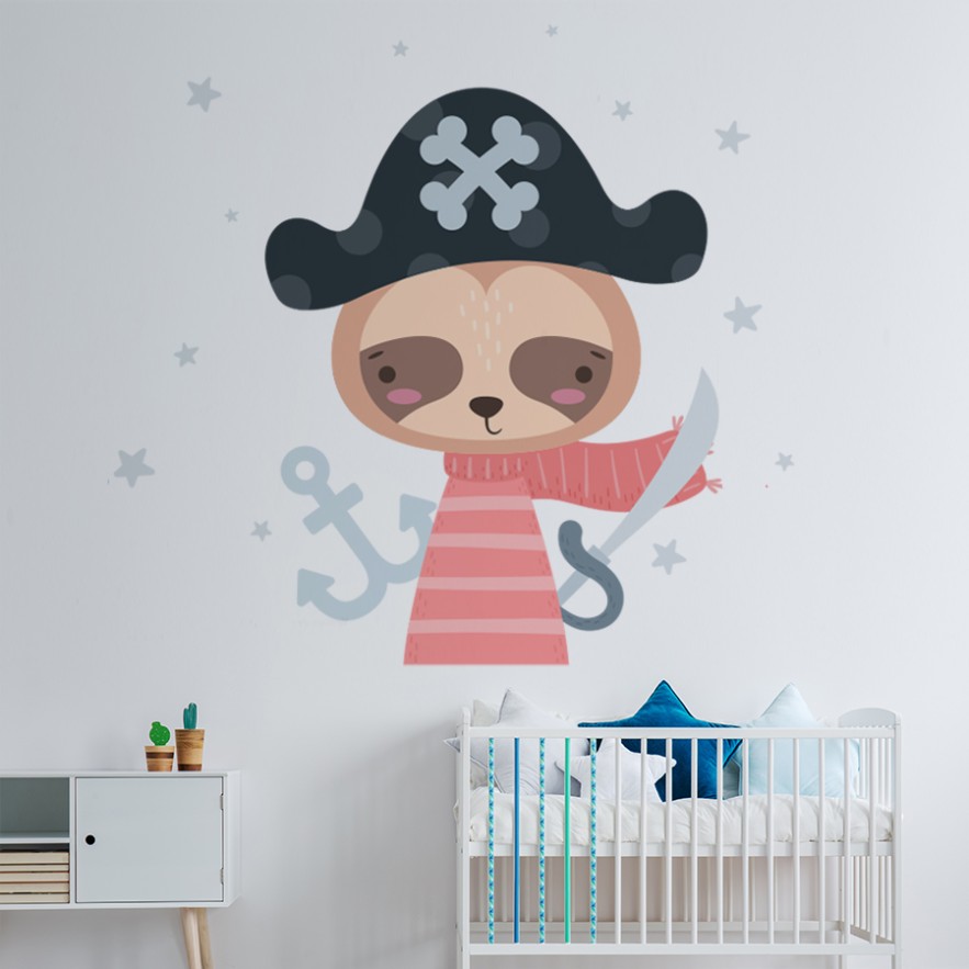 Vinilo decorativo infantil bebé pirata
