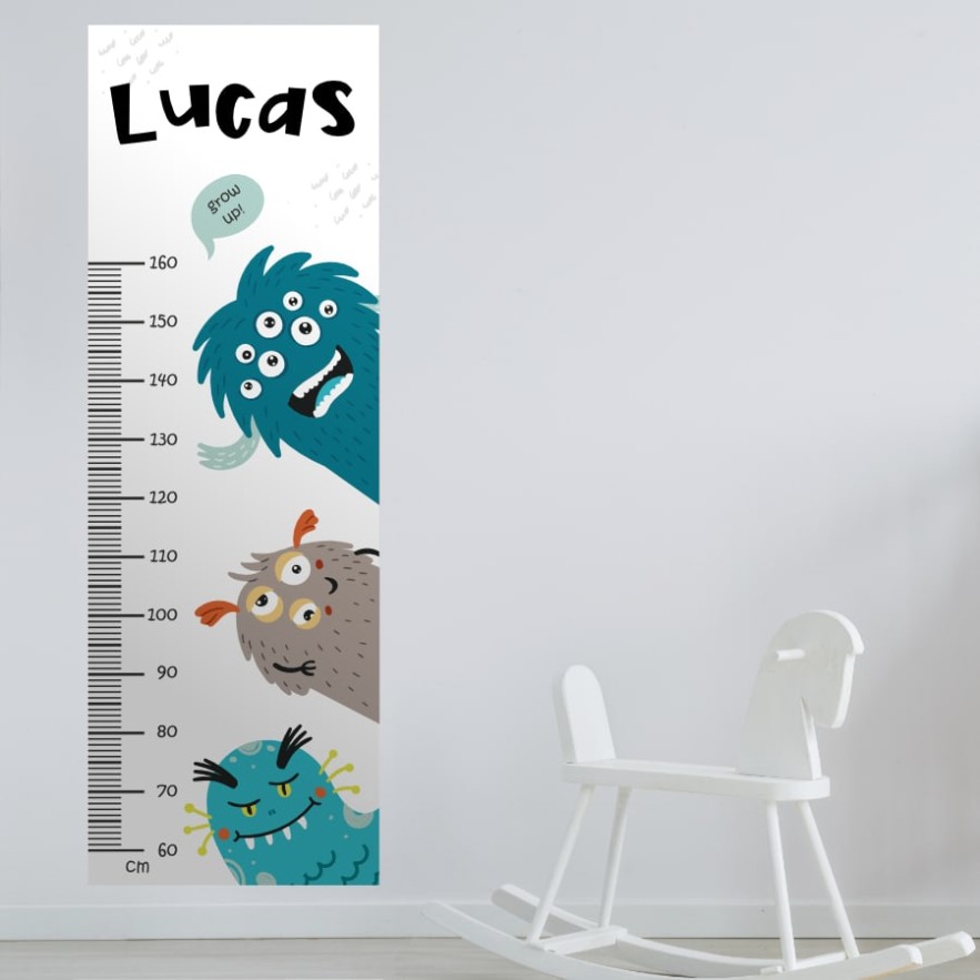 Medidor Infantil Monstruos (Medida: 49 x 145 cm)
