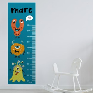 Medidores Infantiles Monstruos (Medida: 49 x 145 cm) Medidores Infantiles Monstruos (Medida: 49 x 145 cm)