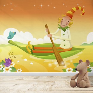 Fotomural Infantil Duende remando