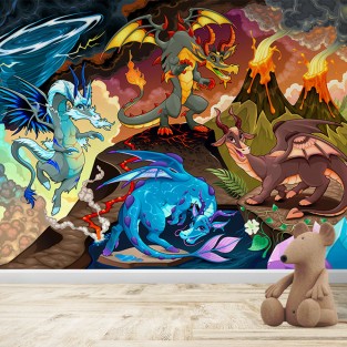 Fotomural Infantil Dragones