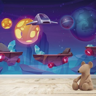 Fotomural Infantil Nave espacial