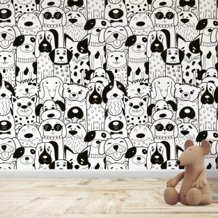 Fotomural Infantil o Juvenil Patrón Perros