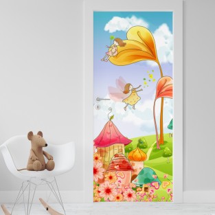 Vinilo puerta infantil hada