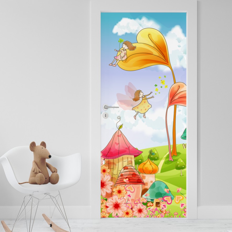 Vinilo puerta infantil hada
