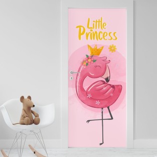 Vinilo puerta infantil flamenco