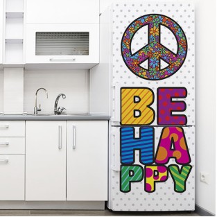 Vinilo para nevera be happy Vinilo para nevera be happy