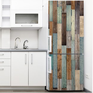Vinilo para nevera madera colores