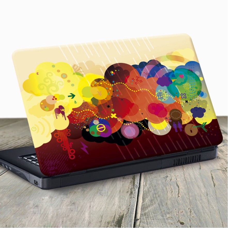Vinilo para portátil manchas de colores