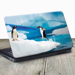 Vinilo para portátil pingüinos