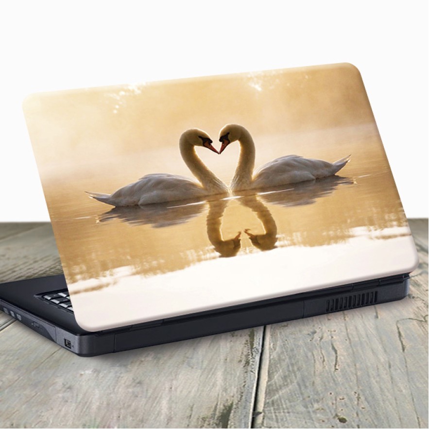 Vinilo para portátil cisnes
