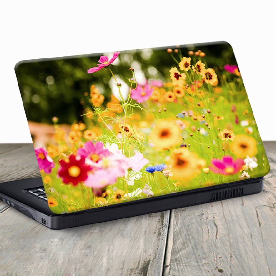 Vinilo para portátil flores