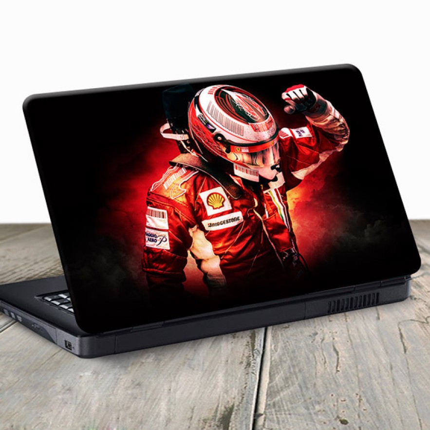 Vinilo para portátil piloto Ferrari
