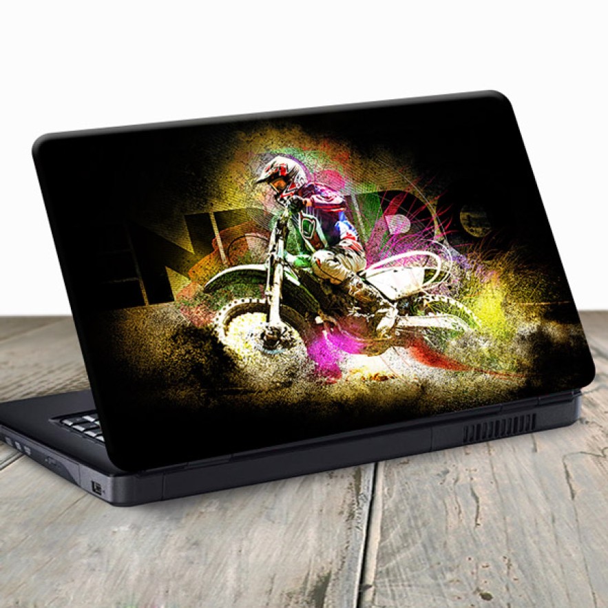 Vinilo para portátil moto