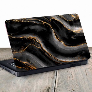Vinilo para portátil mármol negro oro Vinilo para portátil mármol negro oro
