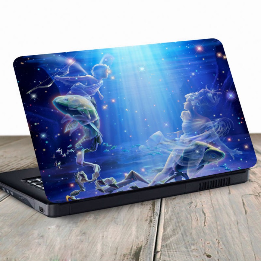 Vinilo para portátil signo zodiaco piscis