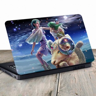 Vinilo para portátil signo zodiaco aries