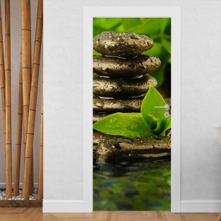 Vinilo para puerta zen