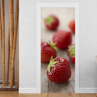 Vinilo para puerta fresas Vinilo para puerta fresas