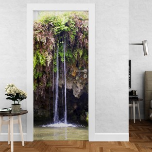 Vinilo para puerta cascada
