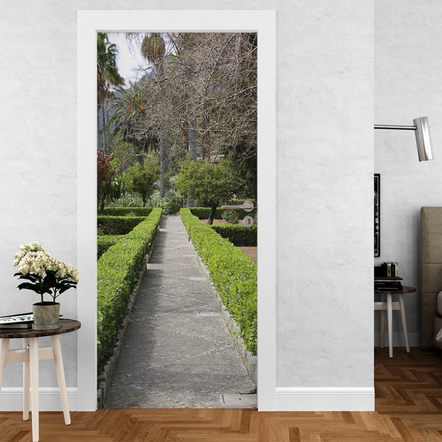 Vinilo para puerta jardines
