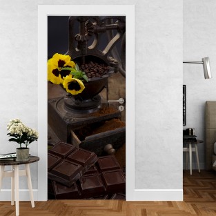 Vinilo para puerta café y chocolate Vinilo para puerta café y chocolate