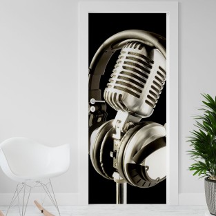 Vinilo para puerta micrófono Vinilo para puerta micrófono