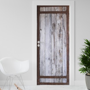 Vinilo para puerta granero madera y metal Vinilo para puerta granero madera y metal