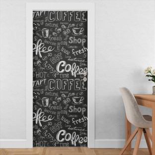 Vinilo para puerta coffee efecto pizarra