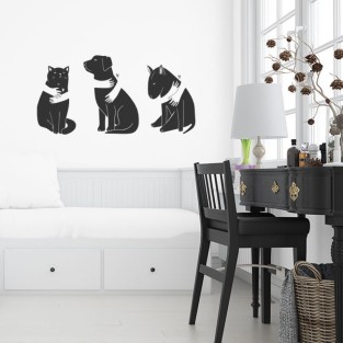 Vinilos adhesivos decorativos de abrazos amantes de los animales Vinilos adhesivos decorativos de abrazos amantes de los animales