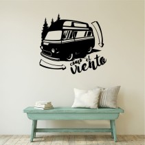 Vinilos adhesivos decorativos caravana frases como el viento