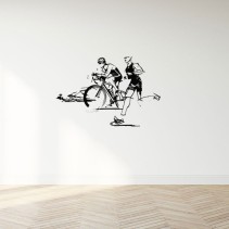 Vinilos adhesivos y decorativos de carreras triatlón