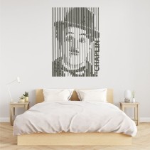 Vinilos adhesivos decorativos de charles chaplin pixelado