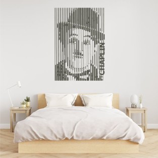 Vinilos adhesivos decorativos de charles chaplin pixelado