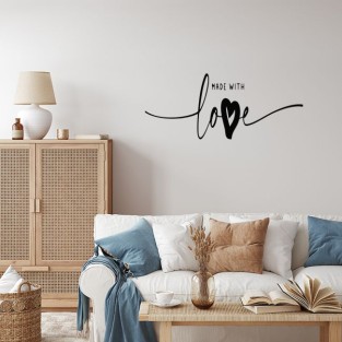Vinilos adhesivos y decorativos con frase made with love Vinilos adhesivos y decorativos con frase made with love