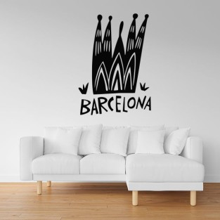 Vinilos adhesivos decorativos de la sagrada familia de barcelona